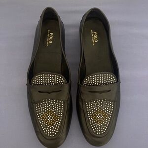 Polo Ralph Lauren Ashtyn Studded Leather Loafer Size 8